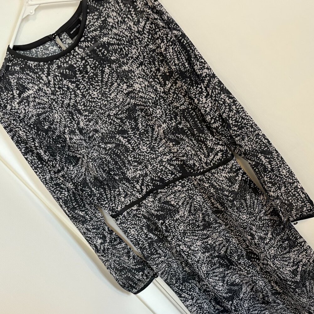 Who What Wear Dress with Faux Leather Trim Size Small